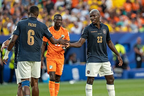 Willian Pacho Moises Caicedo during Côte d'Ivoire v Ecuador on 14 June 2026 at the 2026 FIFA World Cup