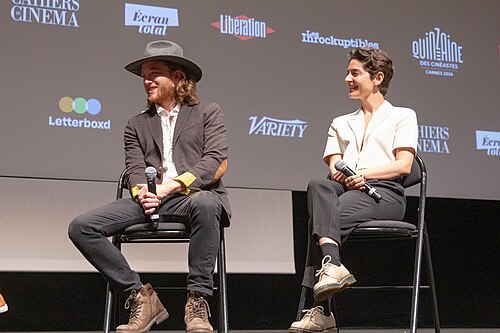 Writer Director Ryan J. Sloan and Writer Actress Ariella Mastroianni at Cannes 2024 at Gazer Q&A