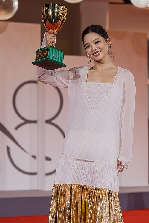 Xin Zhilei, actress, at 82nd Venice International Film Festival in Venice, Italy for the film The Sun Rises on Us All. Coppa Volpi for Best Actress