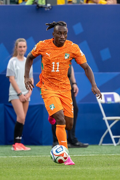 Yan Diomande during Côte d'Ivoire v Ecuador on 14 June 2026 at the 2026 FIFA World Cup