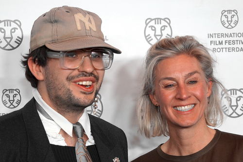 Yannik Güldner and Sanne Ten Brink at the opening night for International Film Festival Rotterdam 2026