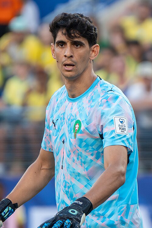 Yassine Bounou during Brazil v Morocco on 13 June 2026 at the 2026 FIFA World Cup at NY/NJ Stadium in East Rutherford, NJ