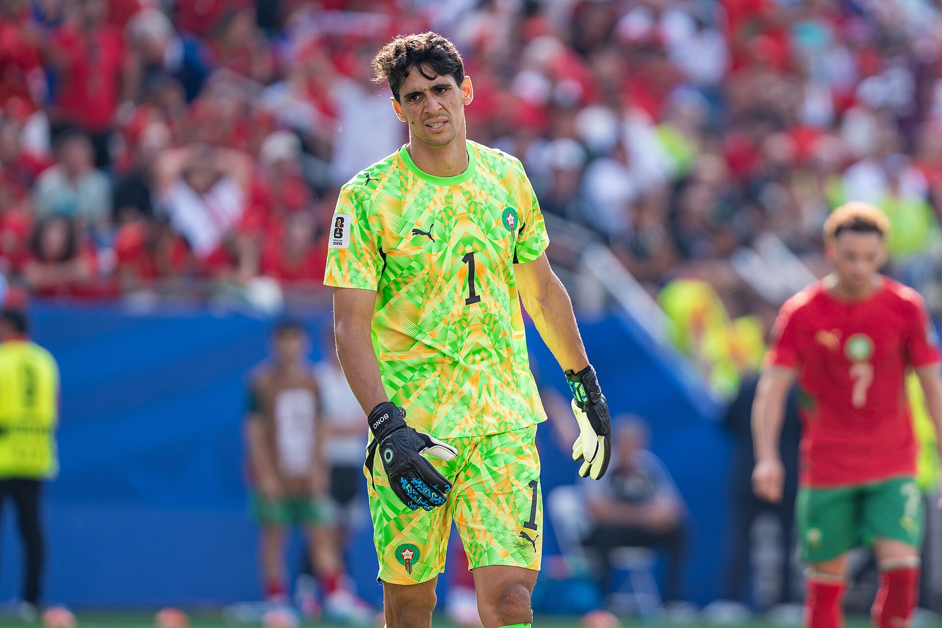 Yassine Bounou during France v Morocco at the 2026 FIFA World Cup