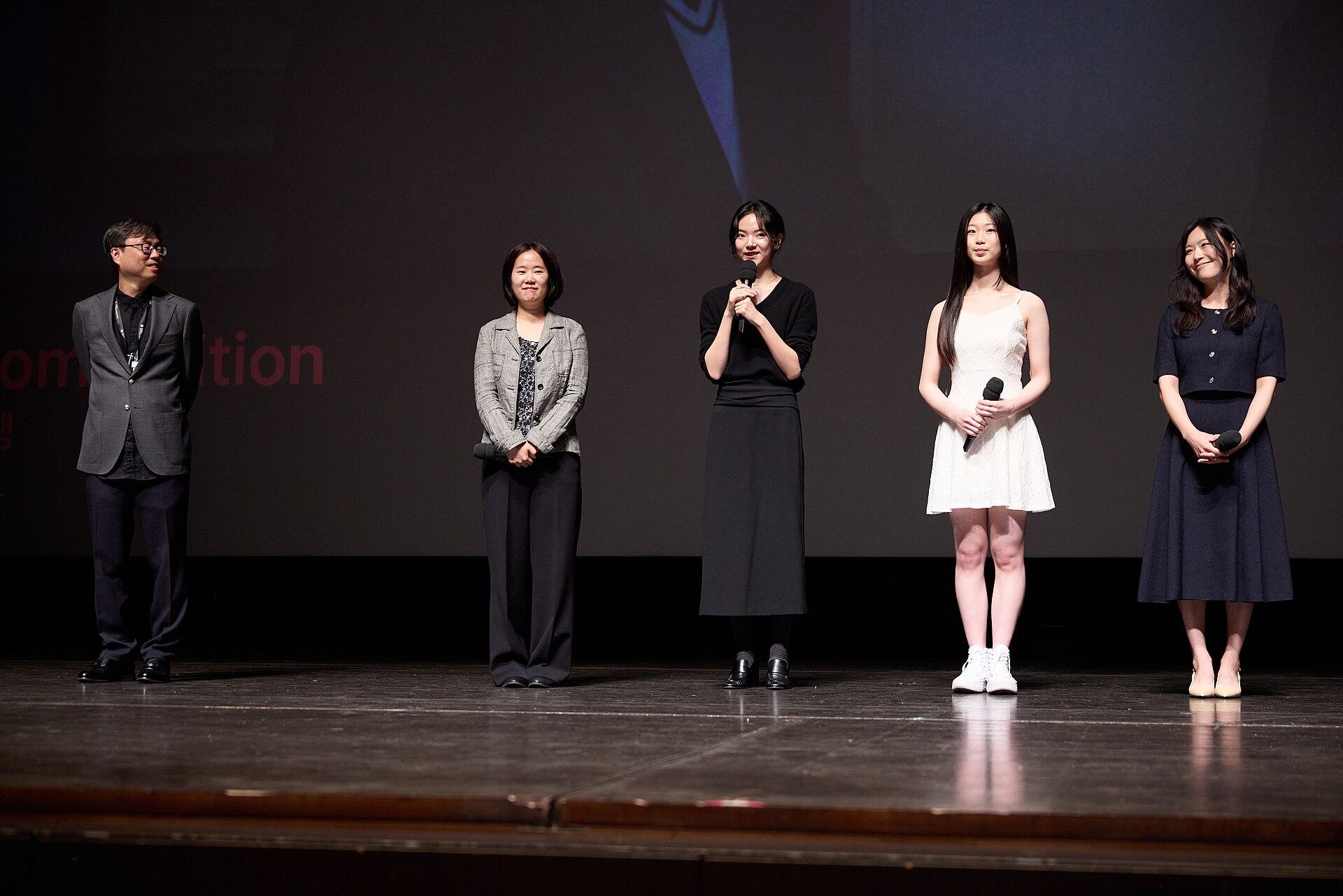 Yoo Jaein, Sim Subin, Lee Jiwon, Jang Sun, actresses, director, at the 30th Busan International Film Festival in Busan, South Korea in 2025