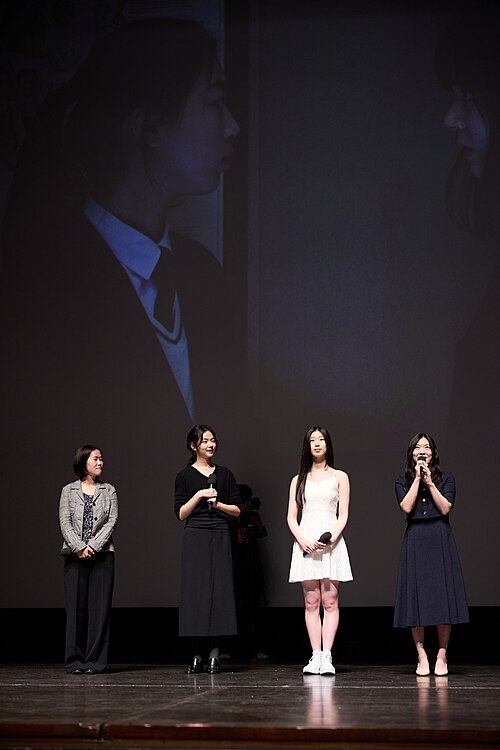 Yoo Jaein, Sim Subin, Lee Jiwon, Jang Sun, actresses, director, at the 30th Busan International Film Festival in Busan, South Korea in 2025