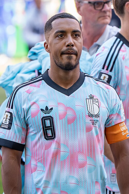 Youri Tielemans during Belgium v United States at the 2026 FIFA World Cup