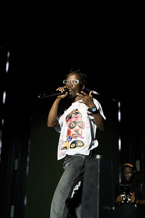 Music performance at Zaama Disco Concert in Accra, Ghana.