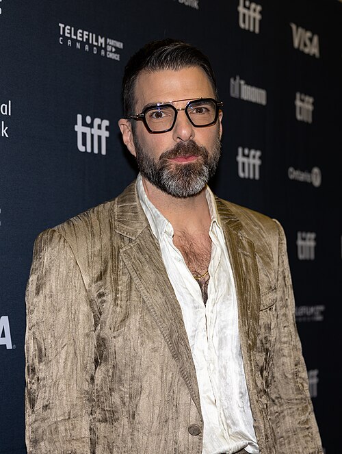 Zachary Quinto, guest, at the 2025 Toronto International Film Festival (TIFF) for the movie Hedda.