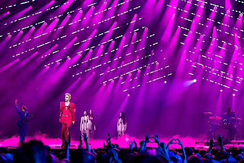 Ziferblat, representing Ukraine, performing at Eurovision 2025 in Basel, Switzerland.