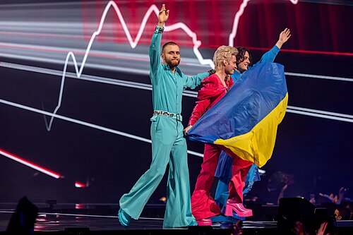 Ziferblat, representing Ukraine, performing at Eurovision 2025 in Basel, Switzerland.