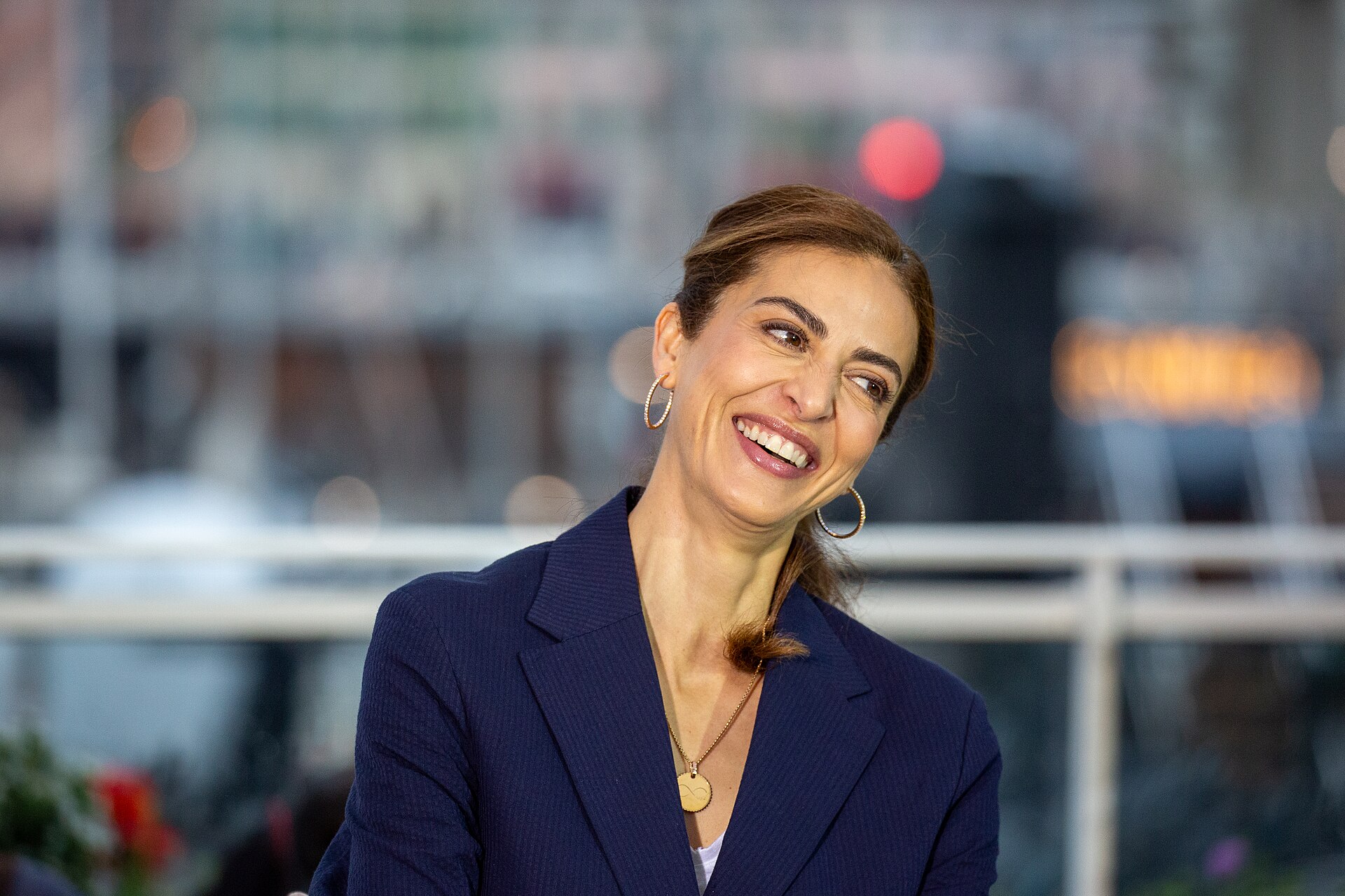 Zineb Triki laughing at 2025 Cannes Eagles of the Republic Photocall