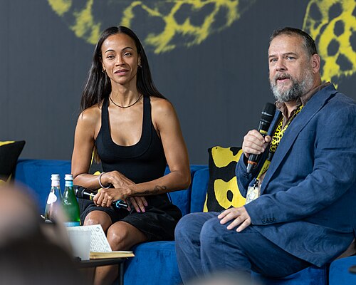 Zoe Saldaña gives a talk at the 2026 Locarno Film Festival
