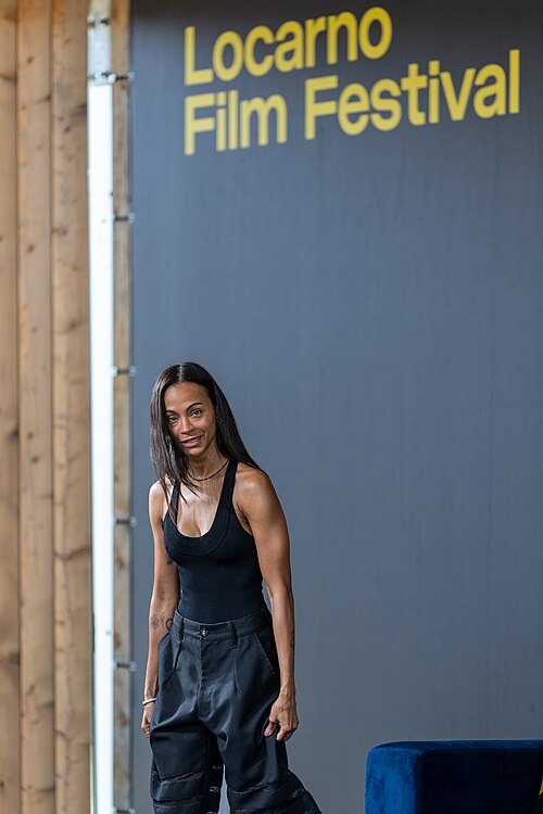 Zoe Saldaña gives a talk at the 2026 Locarno Film Festival