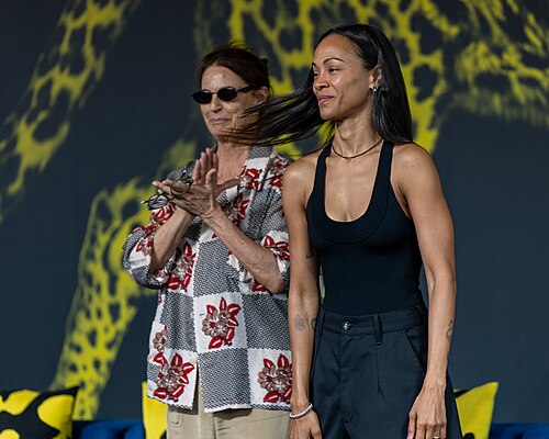 Zoe Saldaña gives a talk at the 2026 Locarno Film Festival